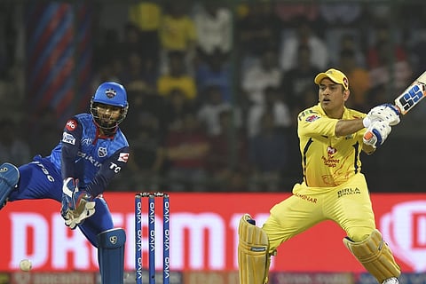 Mahendra Singh Dhoni in action during an IPL match