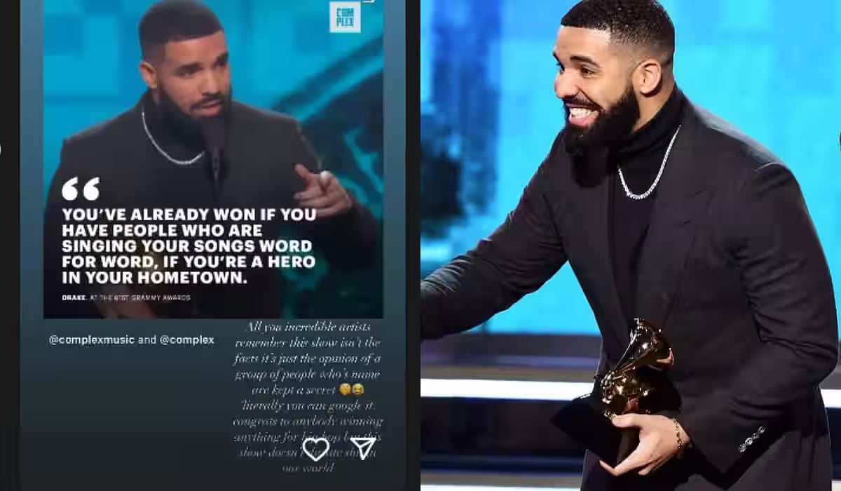 Rapper Drake Mocks Grammys: 'Just The Opinion Of A Group Of People'