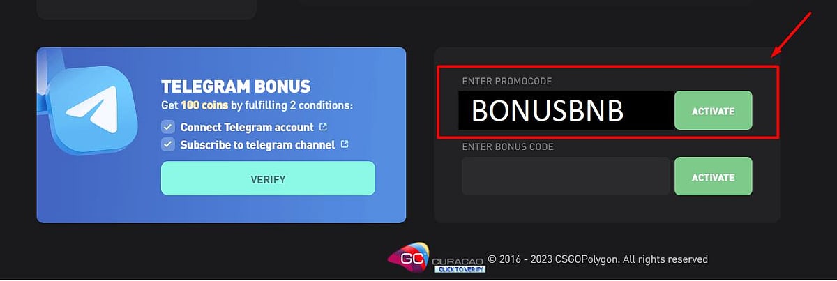 CSGOPolygon Promo Code 2024: Use Code 'BONUSBNB' For 1000 Free Coins!