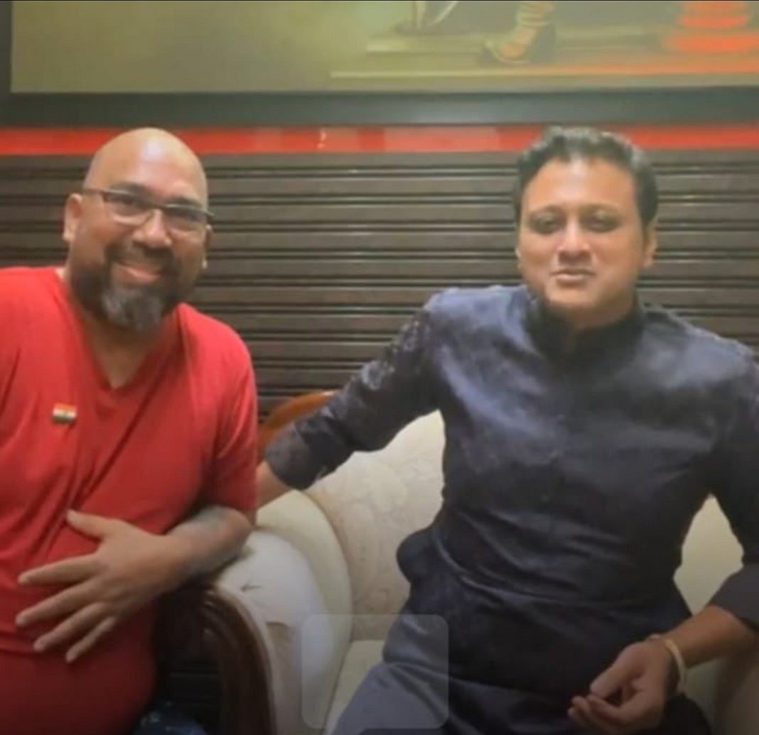 Screen grab from clip of the Facebook live : Shiv Sena (UBT) leader Abhishek Ghosalkar was shot dead during a Facebook live on Thursday