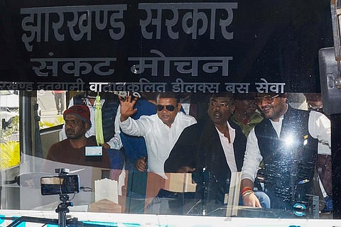 Hemant Soren at Jharkhand Assembly premises