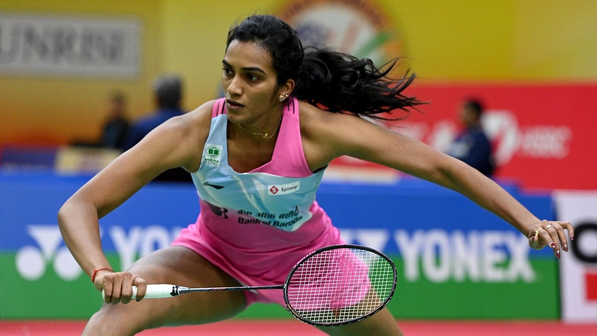 BAI : India's PV Sindhu in action against Lo Sin Yan Happy.