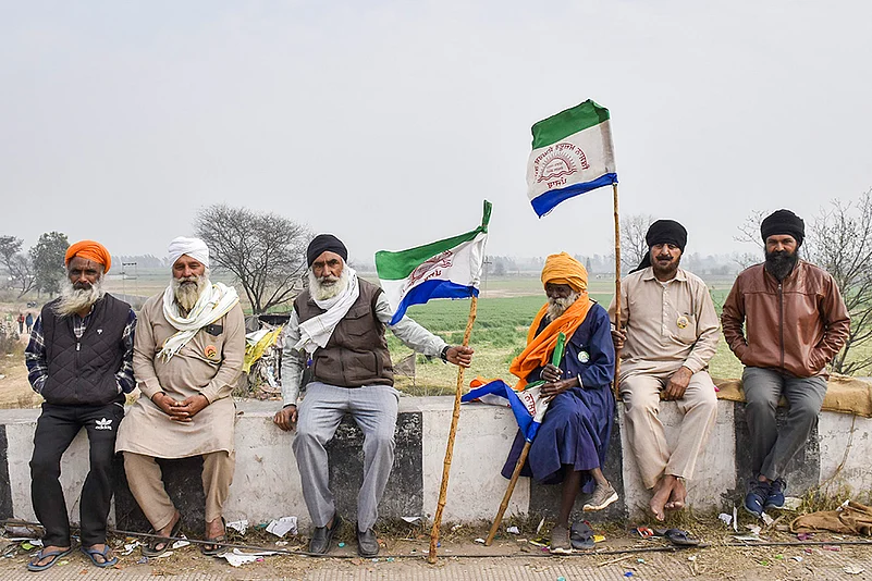 Farmers protest at Shambhu Border