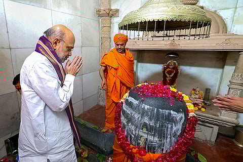 HM Shah at Kapileswar Mahadev Temple
