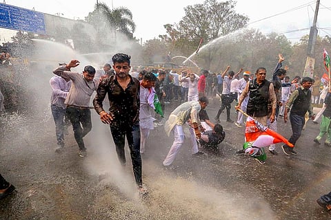 Congress protest in Bhopal