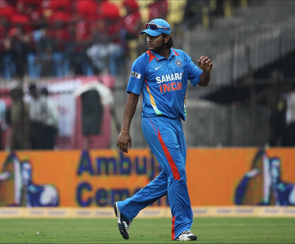 (Photo: BCCI) : Saurabh Tiwary playing for India
