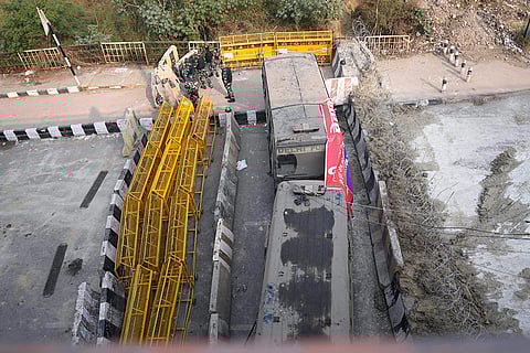 Farmers march: Security at Delhi borders