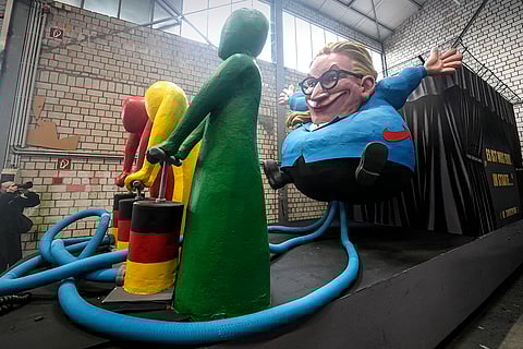 Presentation of floats for the annual Rose Monday Parade