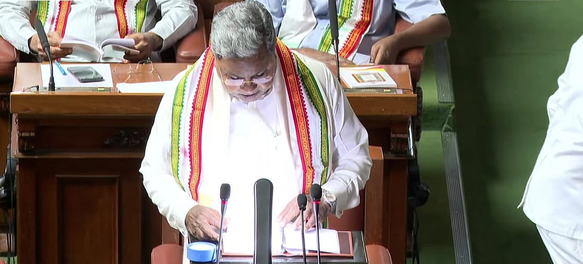 PTI : Karnataka Chief Minister Siddaramaiah presenting the state budget