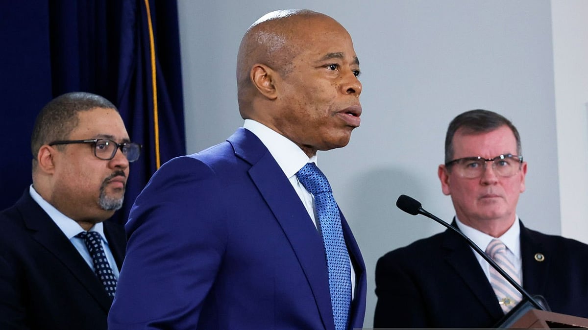 Getty images : NYC Mayor Eric Adams announced to sue tech giants.