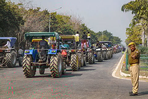 Farmers tractor rally in Noida