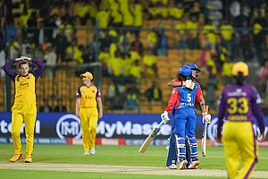 Photo: PTI/Shailendra Bhojak : WPL Match: Delhi Capitals Vs UP Warriorz