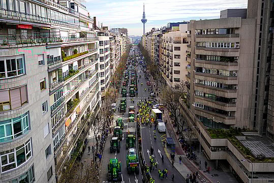 Spanish Farmers Protest In Madrid Against EU And Local Farming Policies