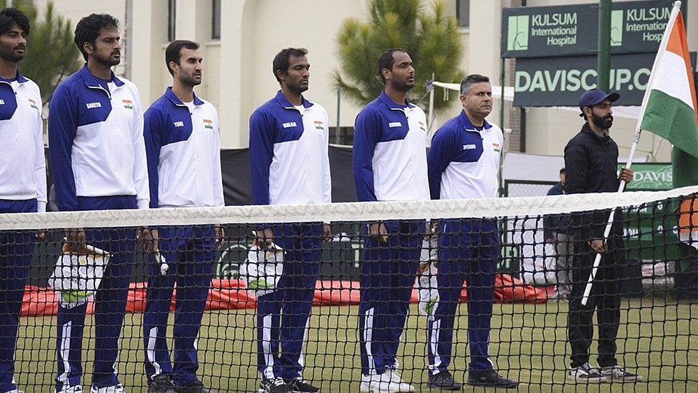 Photo: PTI : Indian Davis Cup team.