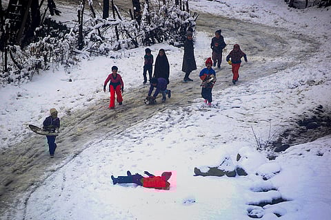 Snowfall in Tangmarg
