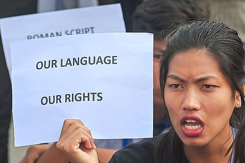 TIPRA Motha student organization protest