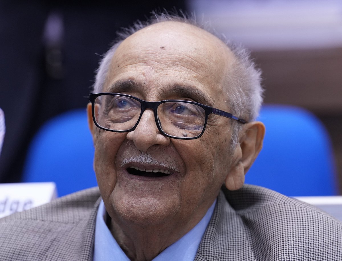 PTI Photo/Kamal Singh : In this Sunday, Sept. 24, 2023 file photo, Jurist Fali Sam Nariman during the 'International Lawyers' Conference 2023, in New Delhi. The eminent jurist passed away on Wednesday at the age of 95