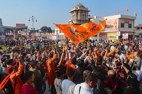 Devotees at Ram temple