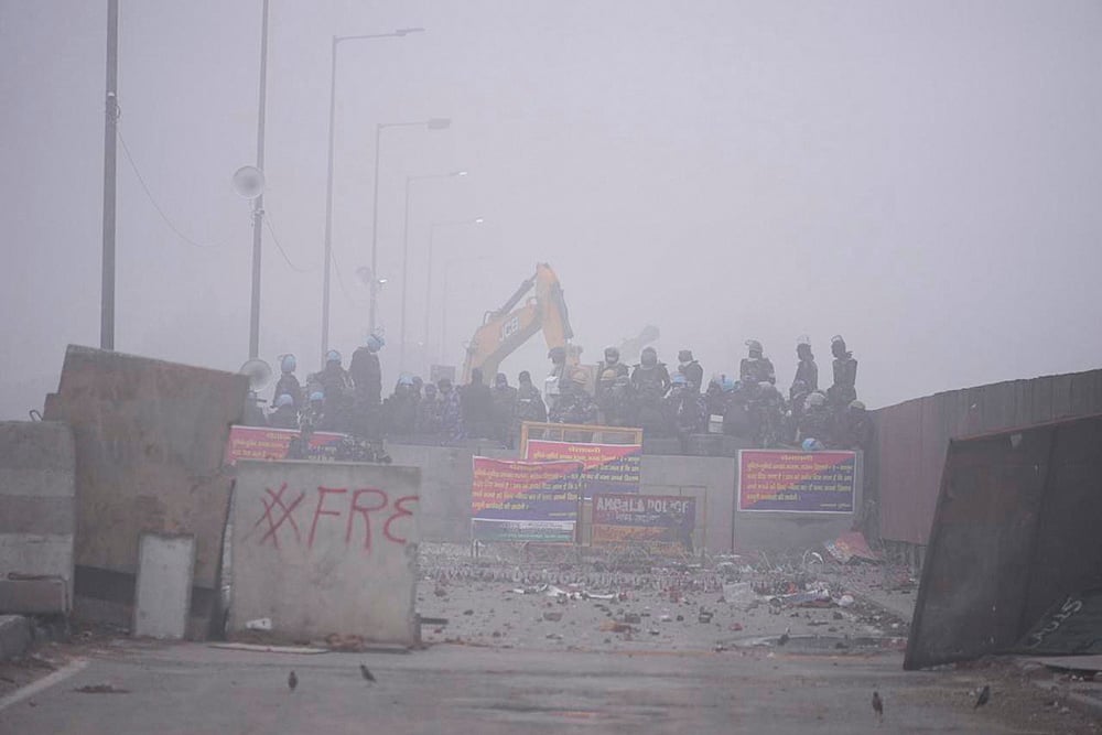 | Photo: AP/Altaf Qadri : Farmers' Delhi Chalo March