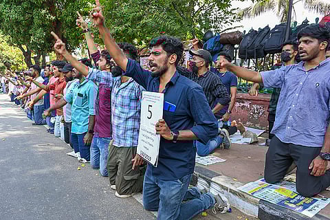 CPO rank holders protest in Trivandrum