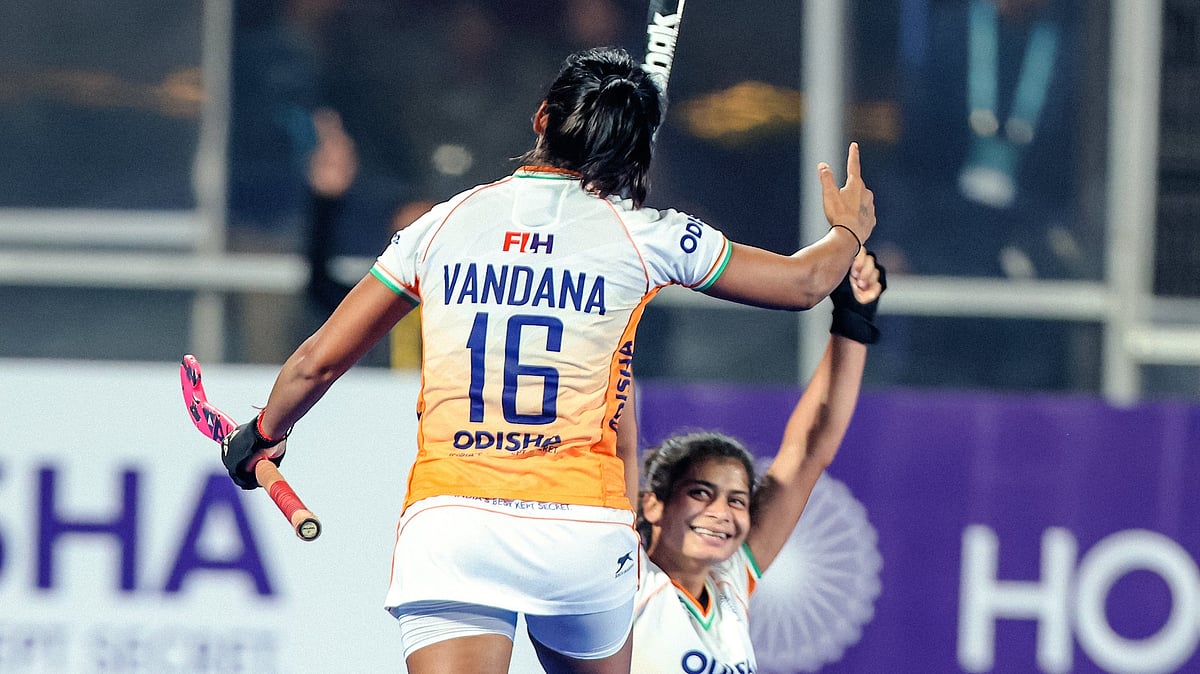 X/ @FIH_Hockey : Indian women's hockey players during FIH Pro League 2023-24.