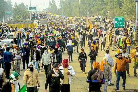 Farmers gather at Shambhu border