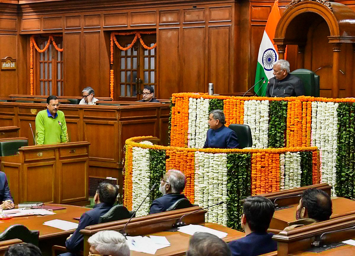 PTI : Delhi CM Arvind Kejriwal in assembly on Friday