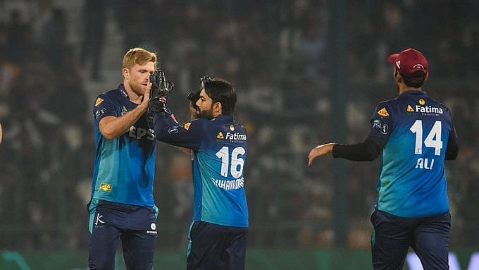 (Photo: X|Multan Sultans) : Multan Sultans in action for the PSL 2024 match against Peshawar Zalmi on February 23, Friday, 2024. 