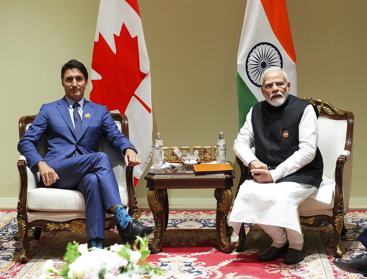 AP : Prime  Minister Narendra Modi with Canadian PM Justin Trudeau.