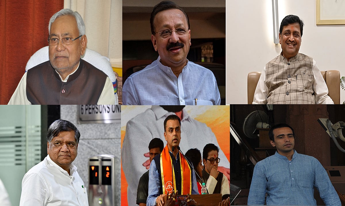 Nitish Kumar, Baba Siddique, Ashok Chavan, Jayant Chaudhary, Milind Deora, Jagadish Shettar (clockwise) - Getty Images