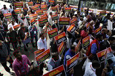 LDF protest at Jantar Mantar in Delhi