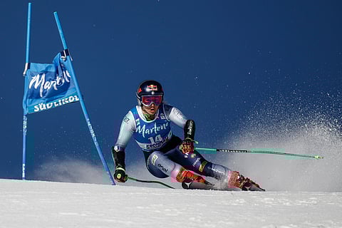 Italy's downhill skier Sofia Goggia crashed in training on Monday and broke two bones in her right leg, ending her season prematurely. Goggia straddled a gate with her right leg while undertaking a training giant slalom in northern Italy.