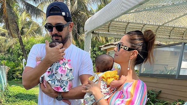 Rubina Dilaik, Abhinav Shukla Celebrate Three Months Of Their Twins