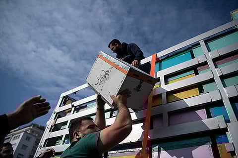Beekeepers demonstration in Greece