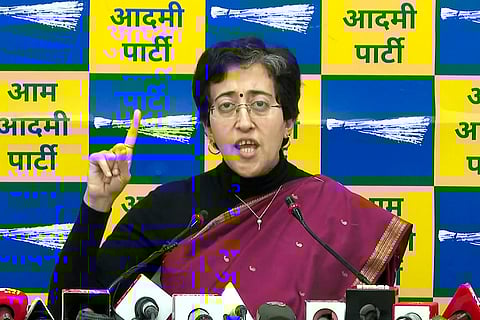 Atishi addresses press conference in Delhi