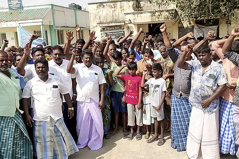 Fishermen protest in Rameswaram