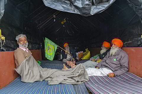 Farmers' march: Farmers at Punjab border