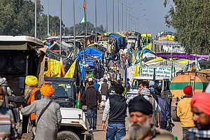 PTI/File : Farmers protest at Shambhu Border |