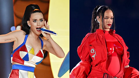 Katy Perry and Rihanna at Super Bowl