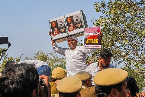 IYC protest in Delhi
