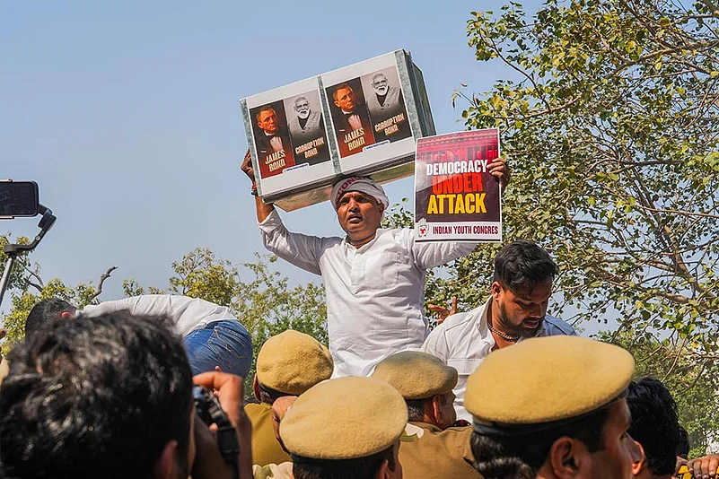 IYC protest in Delhi