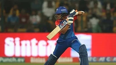 Delhi Capitals' opening batter Shafali Verma bats during their opening clash against Mumbai Indians at Women's Premier League 2024 in Bengaluru on Friday, February 23.