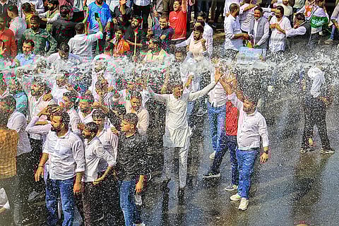 Congress protest in support of farmers in RJ