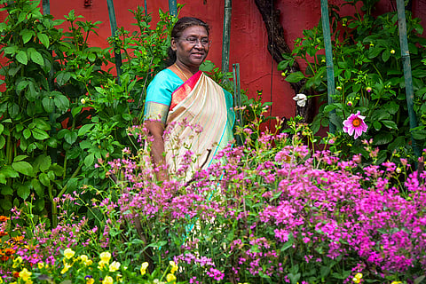 President Murmu at Amrit Udyan in Delhi