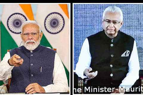 PM Modi & Mauritian PM