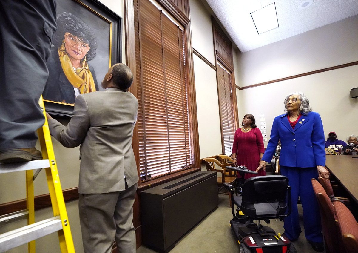 Portrait Of The First Black Woman In Mississippi Legislature - AP