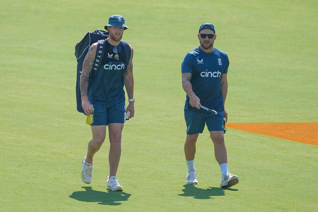 (Photo: AP/Ajit Solanki) : India vs England: Ben Stokes (L) with Brendon McCullum (R)