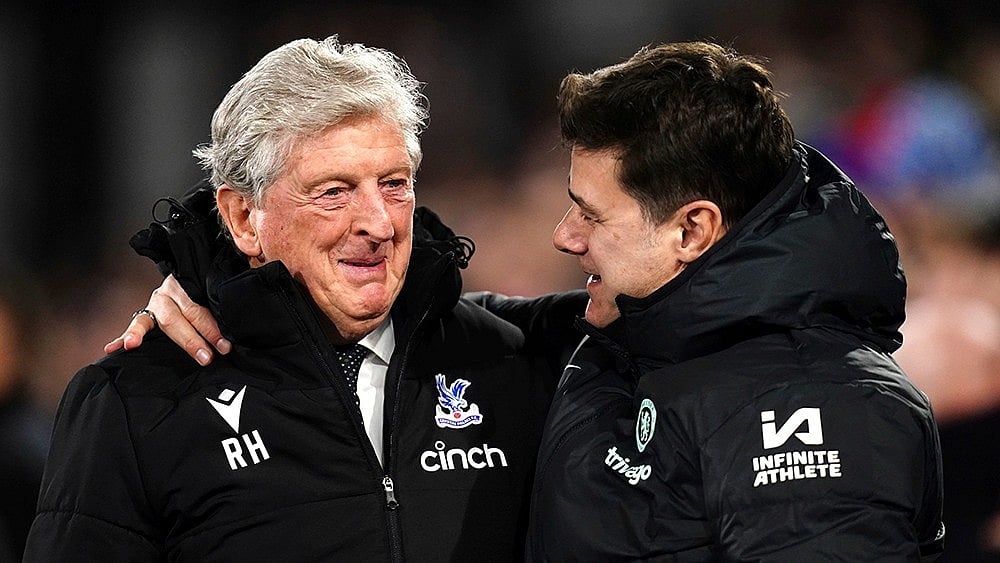 Photo: John Walton/PA via AP : Roy Hodgson (left) has left the club after string of poor results in the EPL.
