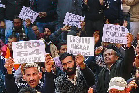 PHE employees protest in Jammu