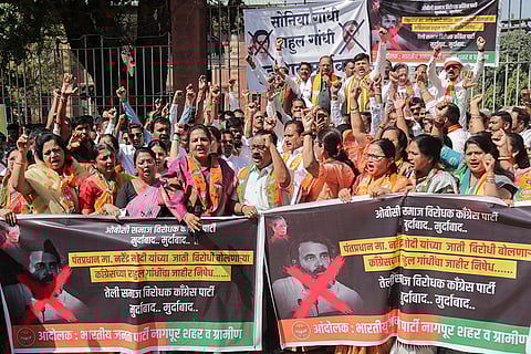 BJP protest against Rahul Gandhi